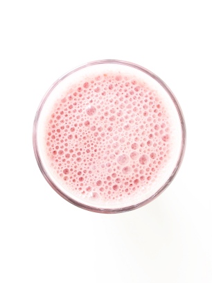 pink protein smoothie